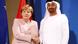 Angela Merkel shakes hands with Mohammed bin Zayed Al Nahyan in Berlin Angela Merkel shakes hands with Mohammed bin Zayed Al Nahyan in Berlin