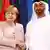 Angela Merkel shakes hands with Mohammed bin Zayed Al Nahyan in Berlin