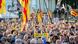 Protesters in Barcelona had watched the court statements Protesters in Barcelona had watched the court statements