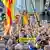 Демонстрация сторонников независимости Каталонии в Барселоне
