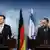 Guido Westerwelle (l.) und Avigdor Lieberman, zwischen ihnen die deutsche und die israelische Flagge (Foto: AP)