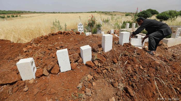Syrien Idlib Kafr Aweid Gräber