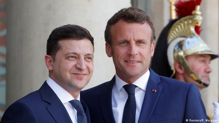 Президент України Володимир Зеленський та Президент Франції Емманюель Макрон у грудні 2021