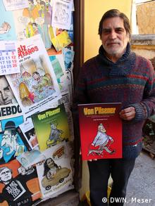Von Pilsener erste chilenische Comic-Figur Jorge Montealegre Journalist