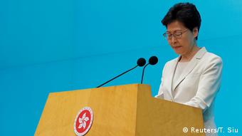 Hong Kong Massenproteste gegen Auslieferungsgesetz an China PK Carrie Lam