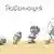 Карикатура Сергея Елкина: по аналогии с теорией эволюции Чарльза Дарвина показана эволюция робота из гайки