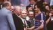 Michel Platini picking up the 1984 European Championship trophy in the presence of France's president at the time, Francois Mitterand, among others. Michel Platini picking up the 1984 European Championship trophy in the presence of France's president at the time, Francois Mitterand, among others.