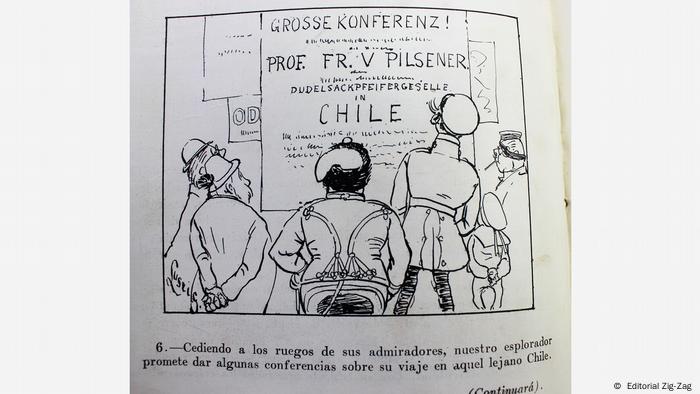 Zeichnungen des Comics über Professor Pilsener ( Editorial Zig-Zag )