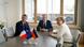 Emmanuel Macron, Donald Tusk & Angela Merkel Emmanuel Macron, Donald Tusk & Angela Merkel