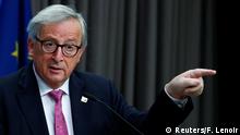European Commission President Jean-Claude Juncker gestures during a news conference after the European Union leaders summit in Brussels, Belgium, June 21, 2019. REUTERS/Francois Lenoir