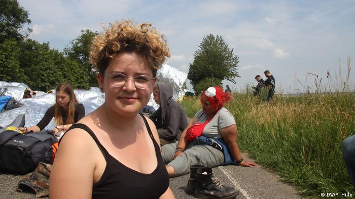 Deutschland | Proteste für mehr Klimaschutz | Braunkohle Tagebau Garzweiler: Sina Reisch von Ende Gelände