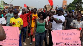 Guinea-Bissau Protest gegen Präsident Jose Mario Vaz in Bissau