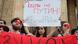 Georgian protesters holds placards in capital Tbilisi Georgian protesters holds placards in capital Tbilisi