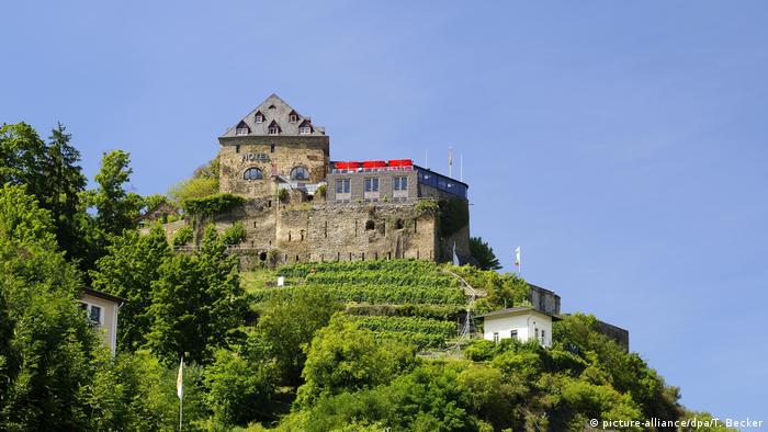 El castillo Burg Rheinfels, en Sankt Goar, sobre el Rín. 