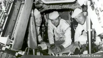 Die Apollo 11-Crew (v.l.n.r.): Neil Armstrong, Michael Collins, Buzz Aldrin.
