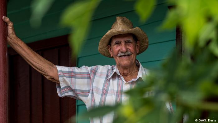 A man on his farm in Cuba