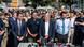 Italien Genua Polit-Prominenz bei Sprengung der Brücken-Reste Italien Genua Polit-Prominenz bei Sprengung der Brücken-Reste