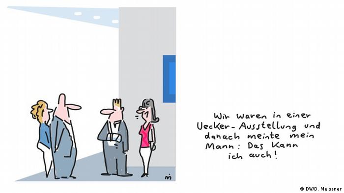 Cartoon von Dirk Meissner zum Thema Kunst im Museum (DW/D. Meissner)