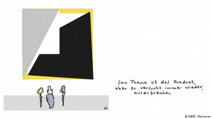 Cartoon von Dirk Meissner zum Thema Kunst im Museum (DW/D. Meissner)