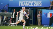 June 28, 2019 - Paris, France - PARIS, FRANCE - JUNE 28: Megan Rapinoe #15 prior to a 2019 FIFA Women's World Cup France quarter-final match between France and the United States at Parc des Princes on June 28, 2019 in Paris, France. (Credit Image: Â© John Todd/ISIPhotos via ZUMA Wire |