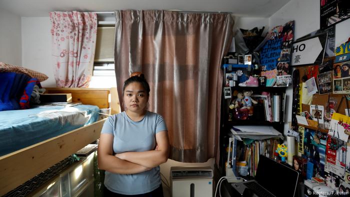 Zaleena Ho, 22, in her room.