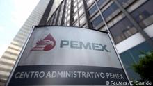 FILE PHOTO: The Pemex logo is pictured during the 80th anniversary of the expropriation of Mexico's oil industry at the headquarters of state-owned oil giant in Mexico City, Mexico March 16, 2018. REUTERS/Edgard Garrido/File Photo