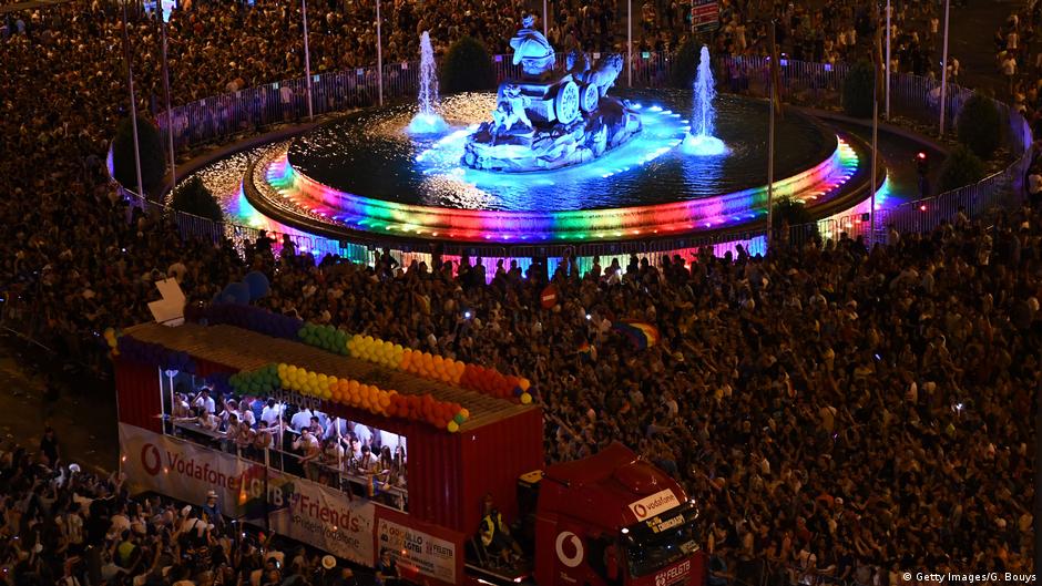 Madrid awash with rainbow flags for gay pride parade