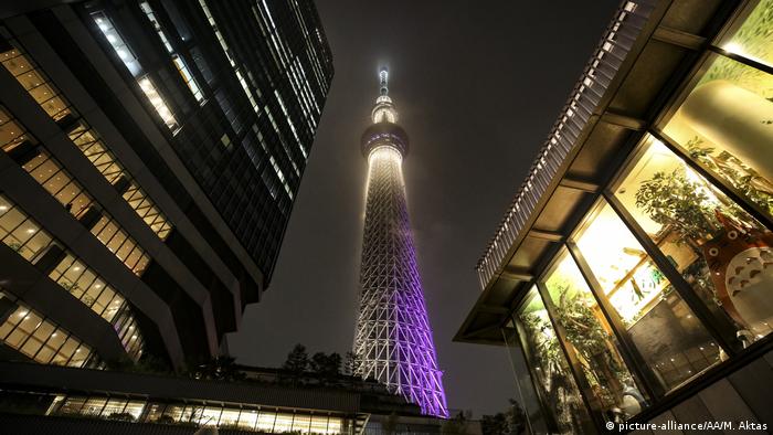 Tokyo Skytree Tower bei Nacht in Japan