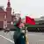 Russland Militärparade am Roten Platz in Moskau