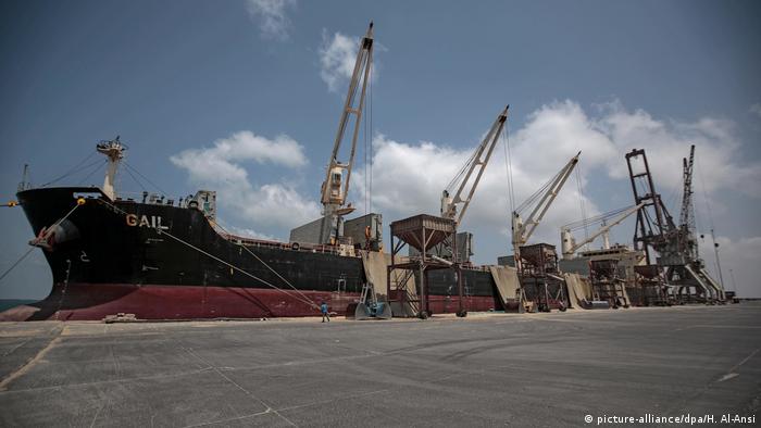 Ships at Hodeida port, Yemen
