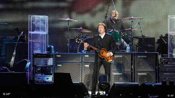 British singer Paul McCartney performs during the opening concert of his "Good Evening Europe" tour, in Hamburg
