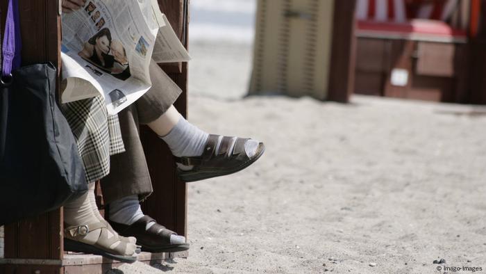 long socks with sandals