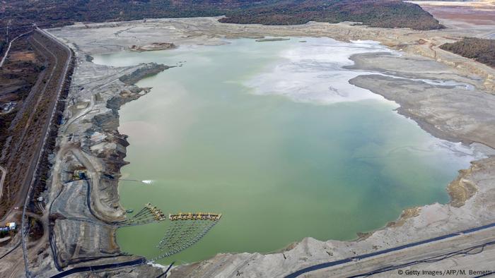 Imagen aérea de un lago en Chile.