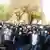 صحنه‌ای از تظاهرات دانشجویان در دانشگاه شریف واقفی تهران