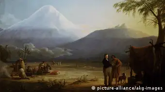 Alexander von Humboldt et Aimé Bonpland au pied du volcan Chimborazo, par le peintre Friedrich Georg Weitsch