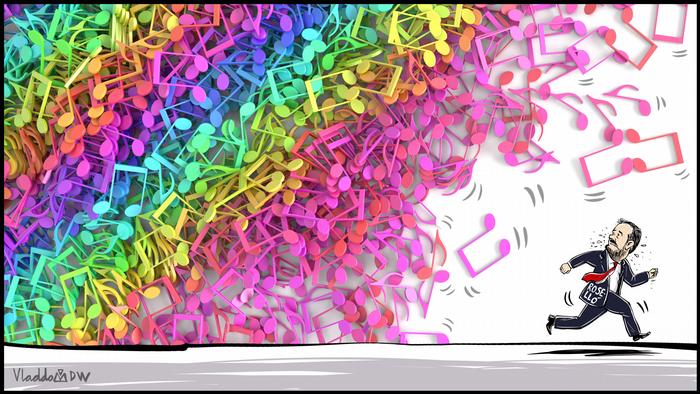 DW Karikatur Vladdo | A ritmo de reguetón | Im Rhythmus des Reggaeton