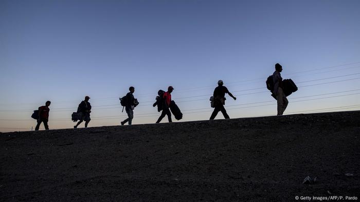 Migrantes hondureños camino a Estados Unidos en una imagen de noviembre de 2018.