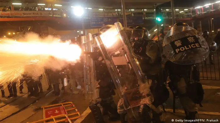 Hongkong Proteste Tränengaseinsatz