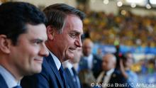 Brasilien - Justizminister Sergio Moro und Präsident Jair Bolsonaro