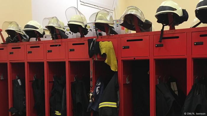 Übung der Freiwilligen Feuerwehr in St. Katharinen, Rheinland-Pfalz