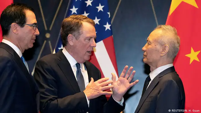 US-Handelsbeauftragter Lighthizer und Finanzminister Mnuchin treffen Chinas Vizepremier Liu in China