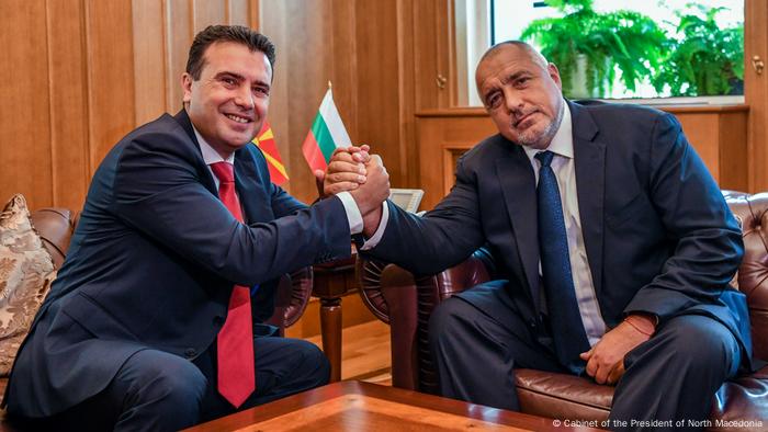 Premierminister Nord-mazedoniens Zoran Zaev und Bulgarische Premierminister Boyko Borisov (Cabinet of the President of North Macedonia)