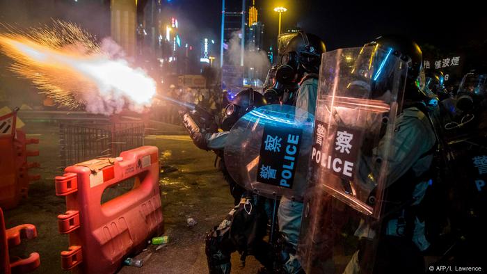Hongkong Proteste gegen China - Generalstreik (AFP/I. Lawrence )