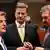 Die Außenminister Frankreichs, Deutschlands und Luxemburgs, Bernard Kouchner, Guido Westerwelle und Jean Asselborn (Foto: AP)