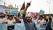 Supporters of independent Kashmir protest in Peshawar, Pakistan Supporters of independent Kashmir protest in Peshawar, Pakistan