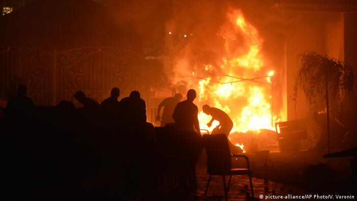 Riots at the house of Atambayev