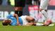 Fußball Leroy Sane von Manchester City verletzt Fußball Leroy Sane von Manchester City verletzt