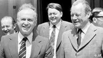 Yitzhak Rabin bei Willy Brandt 1975