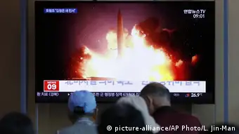 Südkorea Seoul | TV-Berichterstattung zu Nordkoreas Raketenprogramm
