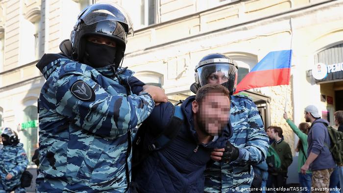Russland Moskau Verhaftung bei Protesten